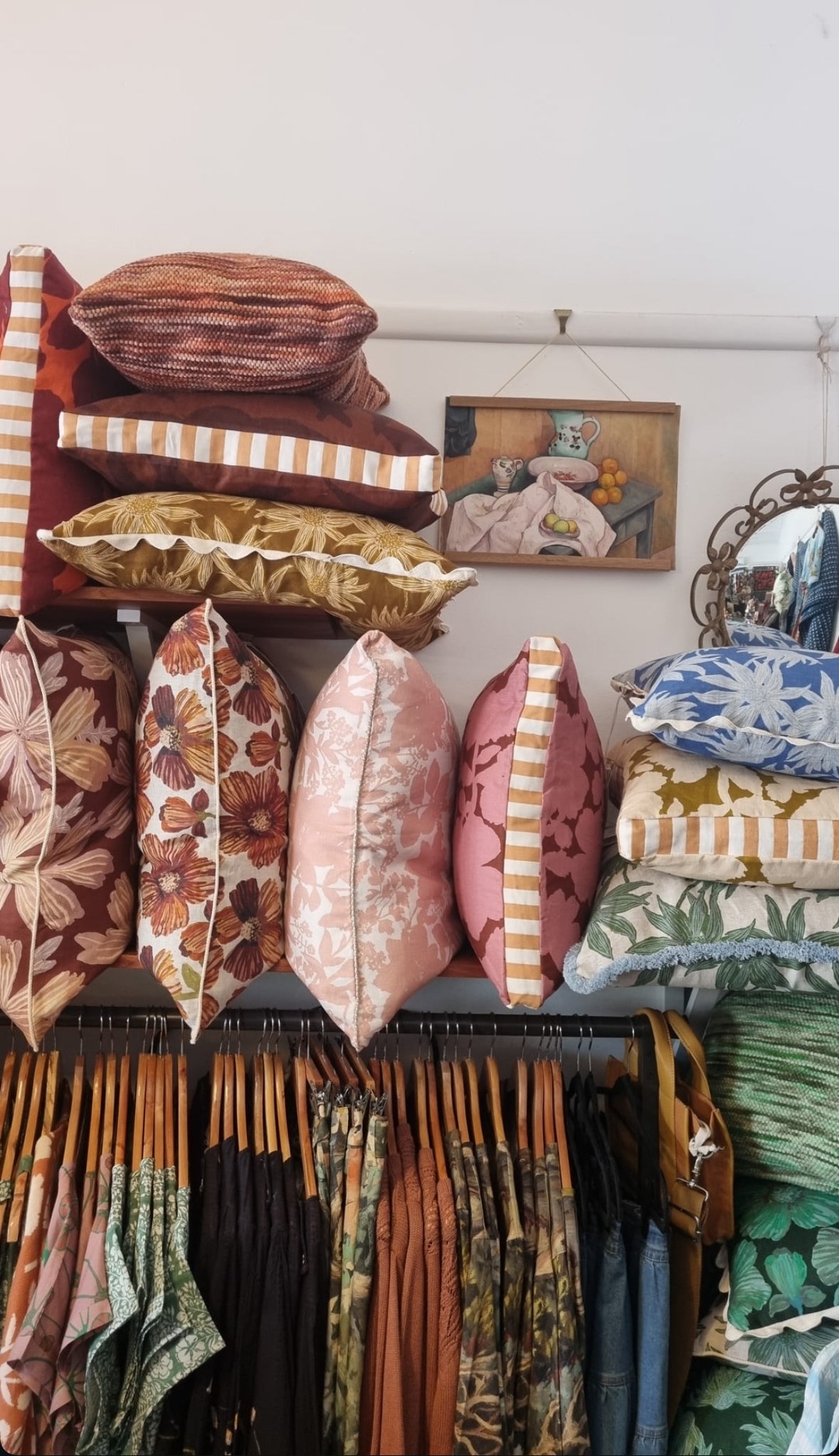 Bonnie and Neil Fleur Chocolate Cushion - 50cm