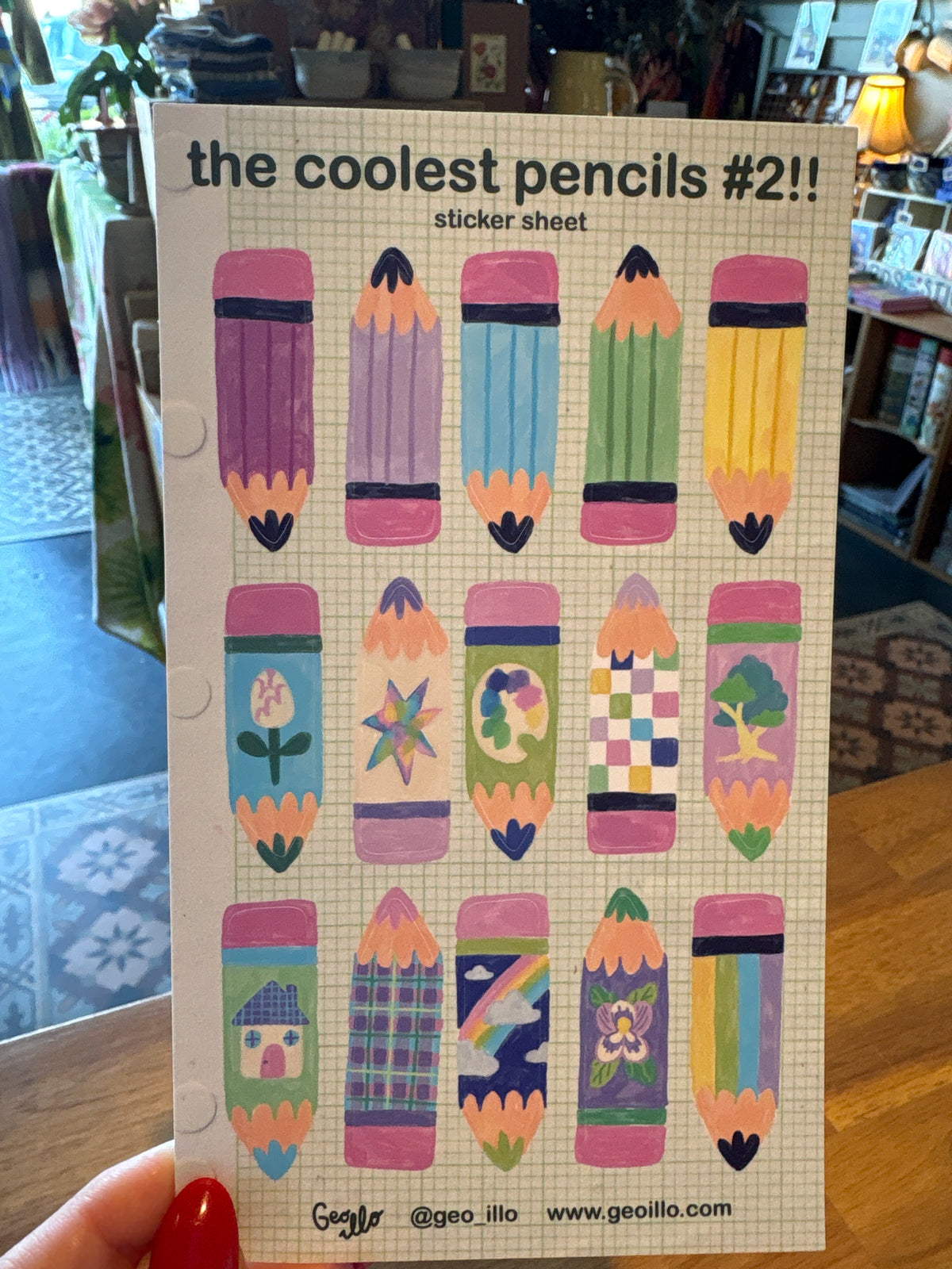 Geo Illo The Coolest Pencils #2 Sticker Sheet