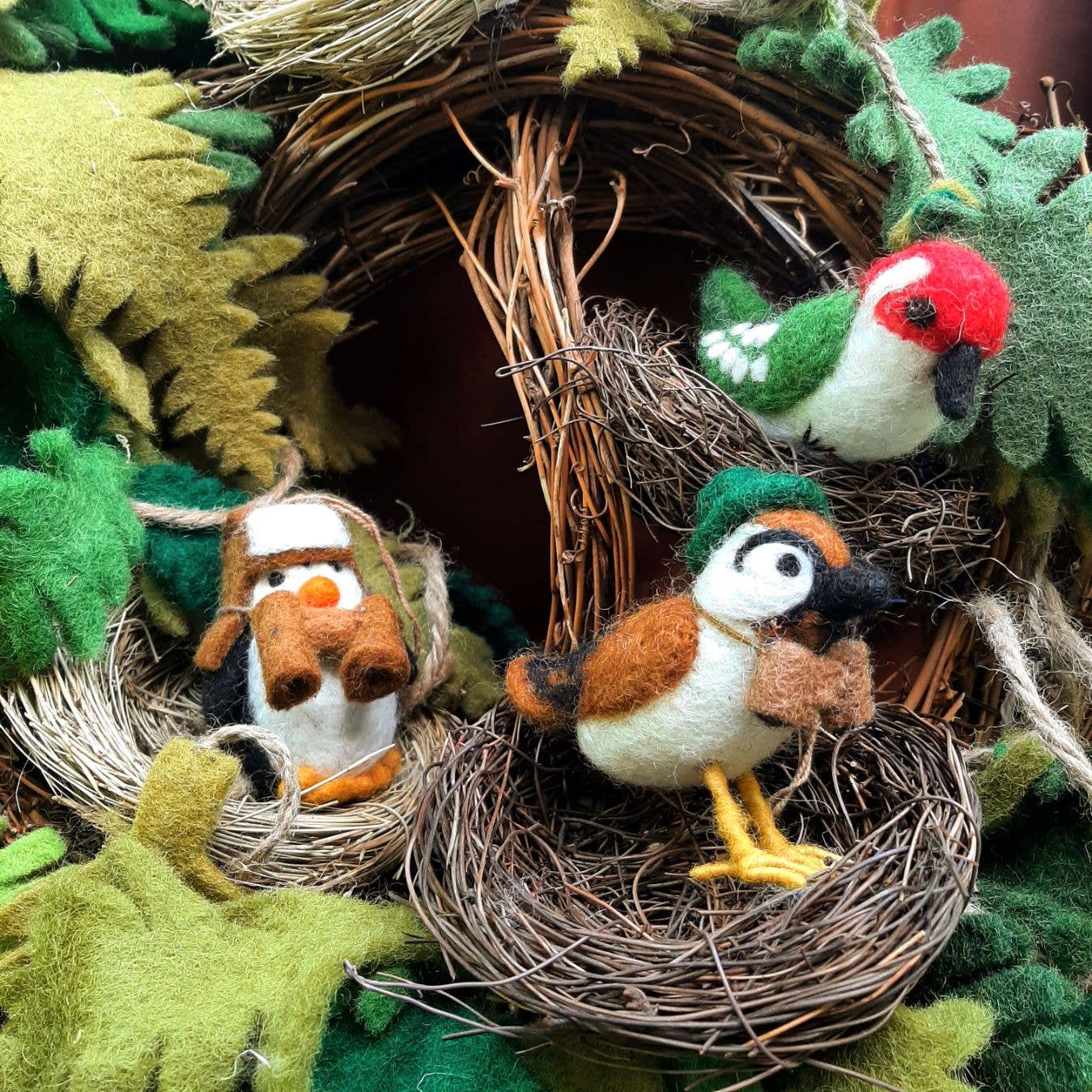 Handmade Felt Arctic Explorer Penguin Hanging Dec