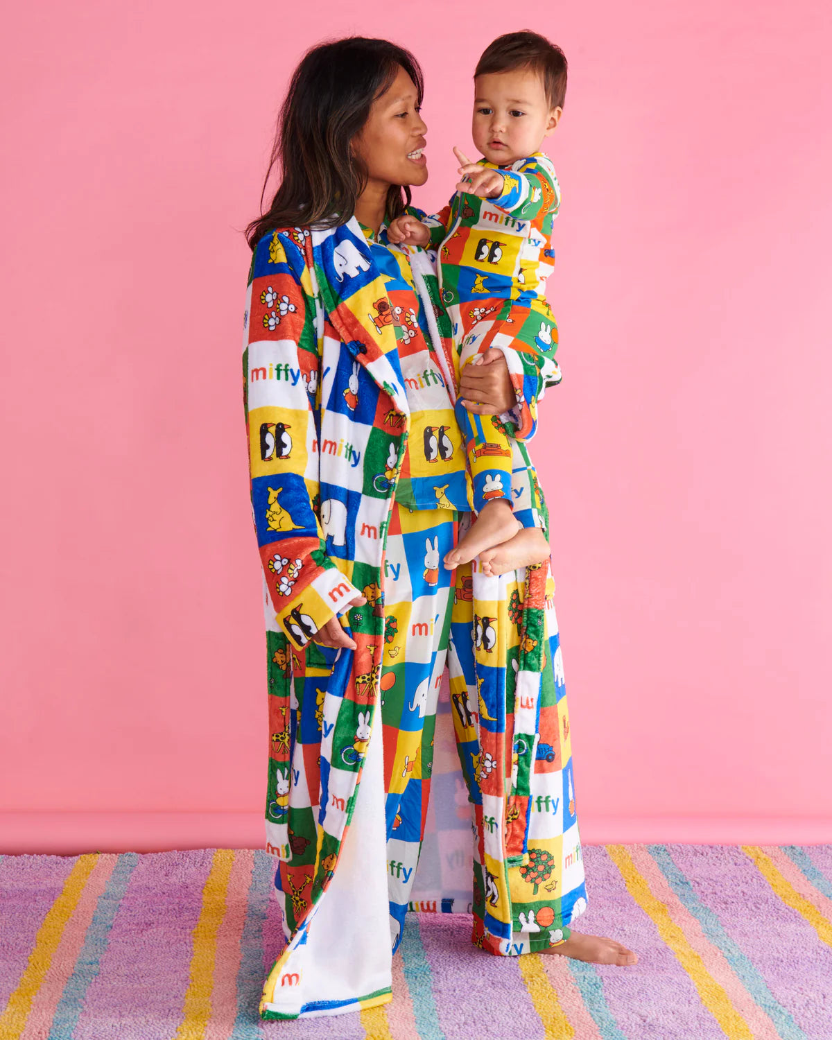 KIP&CO X MIFFY MIFFY'S ADVENTURES ADULT ORGANIC COTTON SHORT SLEEVE SHIRT & PANT PYJAMA SET