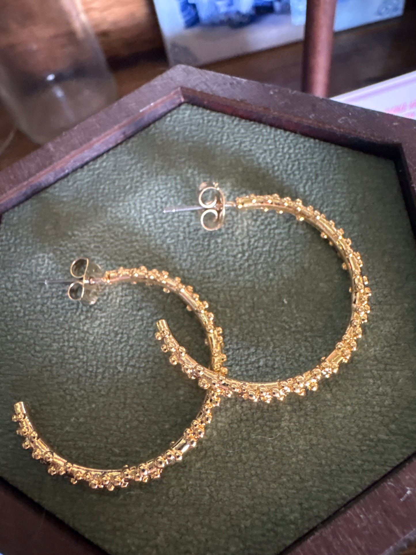 Textured Gold Hoops