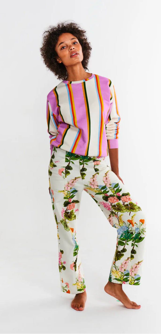 BOUQUET BEAUTY DENIM PANTS