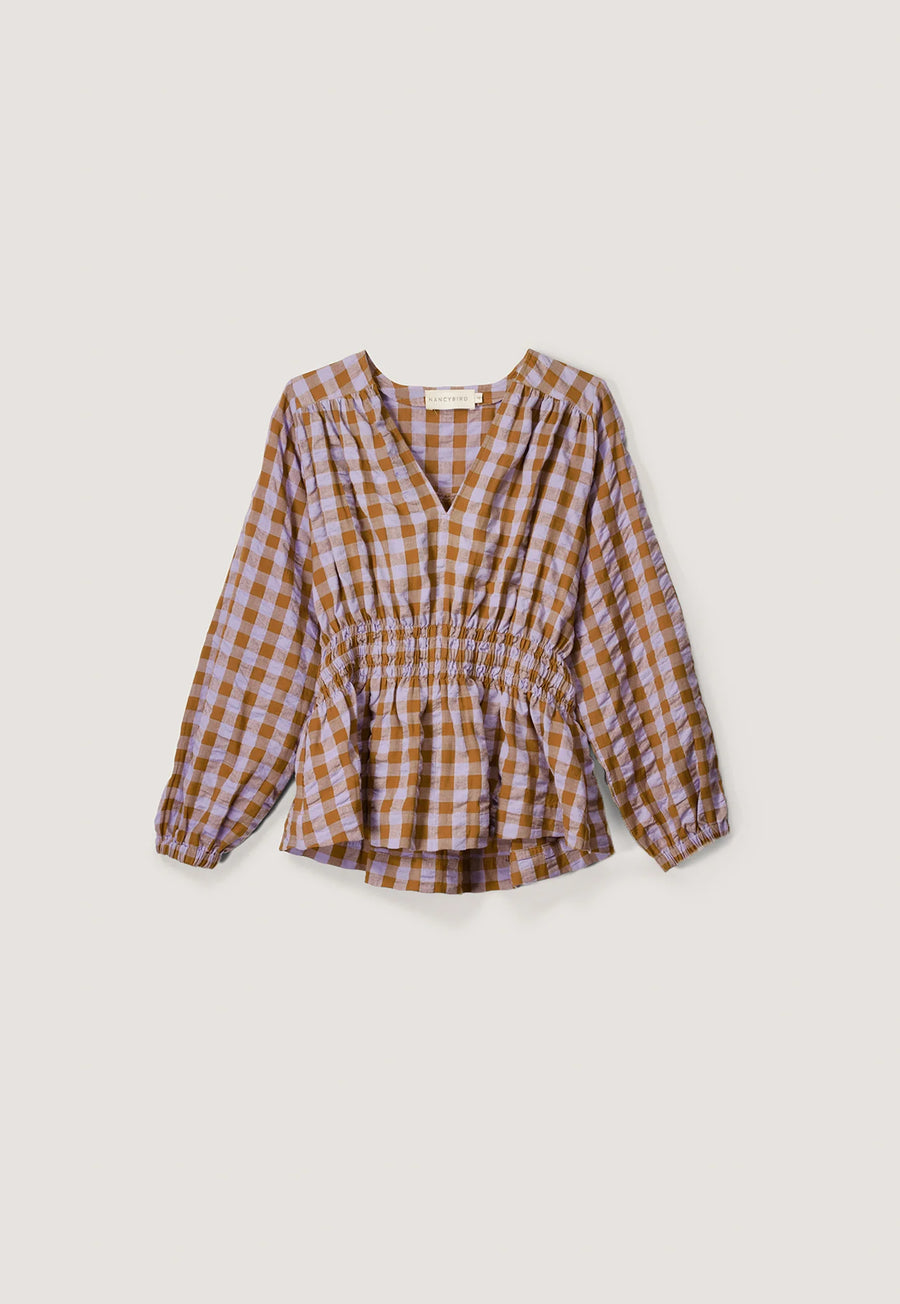 Lucia Check Blouse - Nancybird