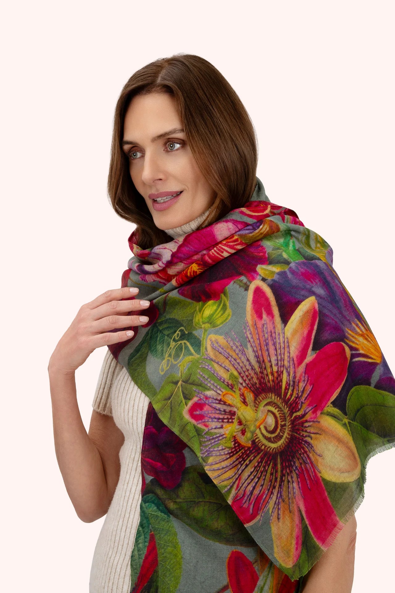 POWDER Wool Wrap Scarf - Winter Iris
