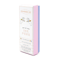 Colour Block Pens Set of Two - Lilac and Cornflower