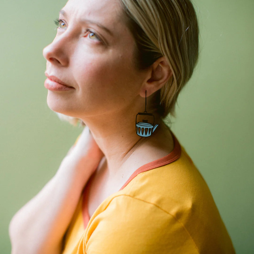 Denz Scandi Tea Pot Earrings - various colours