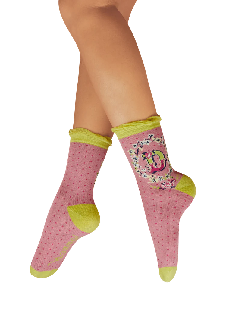 POWDER Letter Socks
