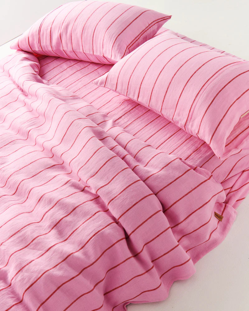 Kip and Co Iced Vovo Stripe Linen Pillowcases