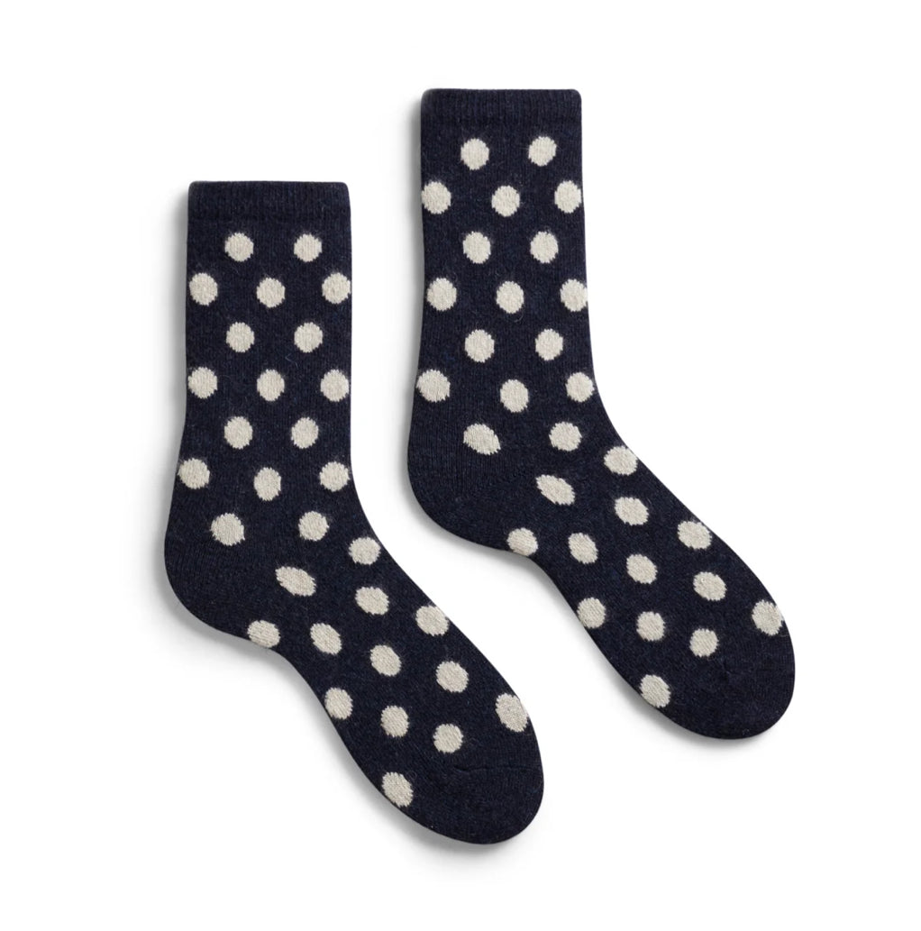 lisa b Women’s Merino Wool and Cashmere Socks - Dot