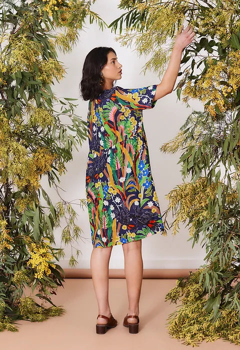 Togetherness Mira Smock Dress - Scattered Seed Print
