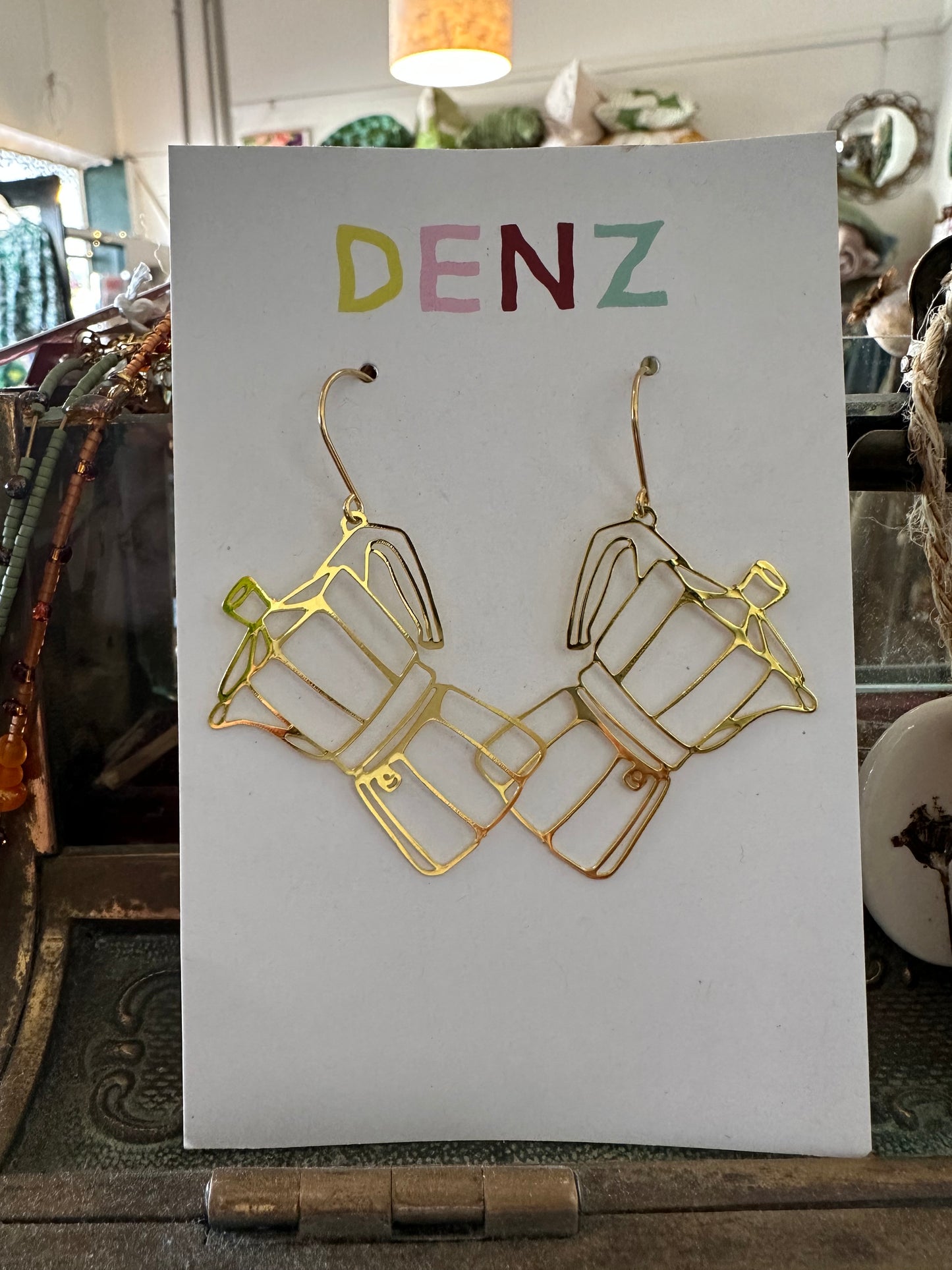 Denz earrings - Midi Gold Moka Pot
