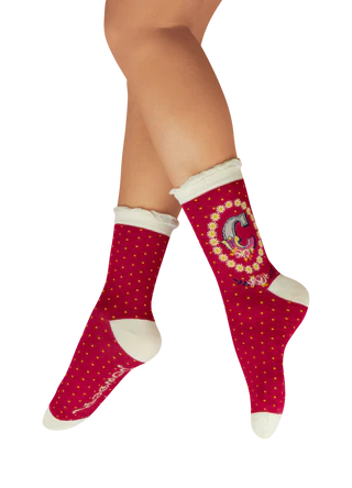 POWDER Letter Socks