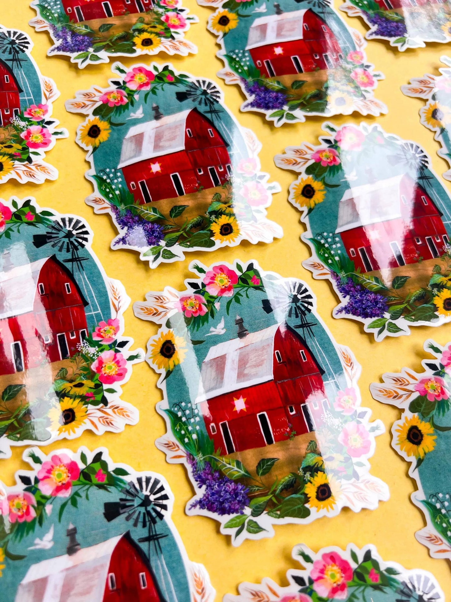 Katie Daisy ‘Barn’ Clear Sticker