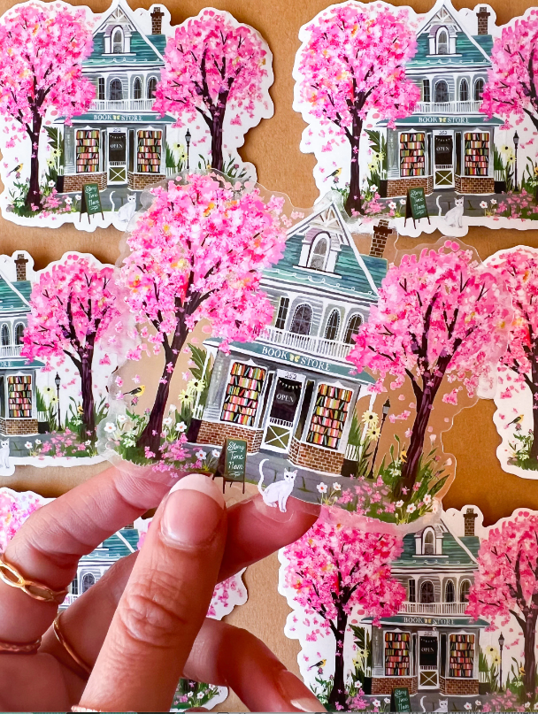 Katie Daisy ‘Bookstore’ Clear Sticker