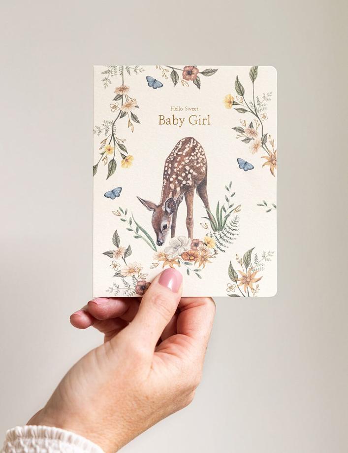 Bespoke Letterpress - Hello Sweet Baby Girl Card