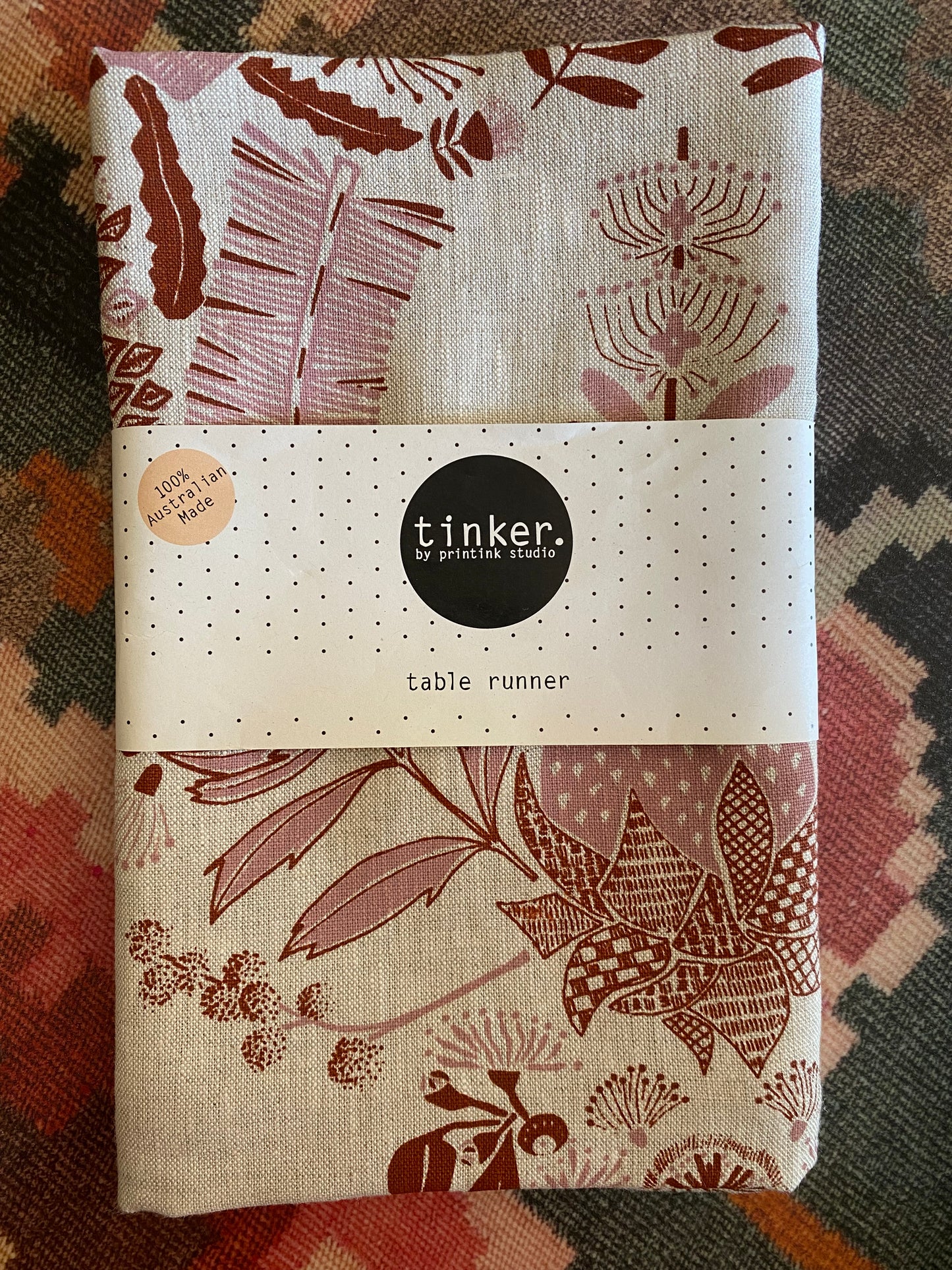 Tinker Table Runner - Red Clay / Dusty Pink