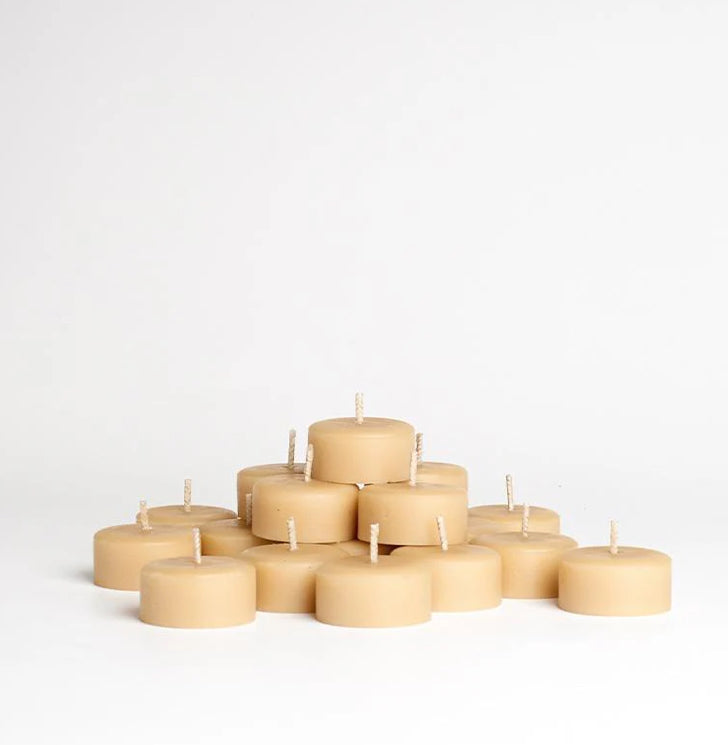 Queen B Beeswax Tea Light Candle (single)