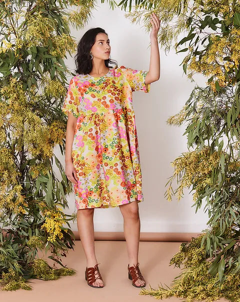 Togetherness Mira Smock Dress - Everlasting Print
