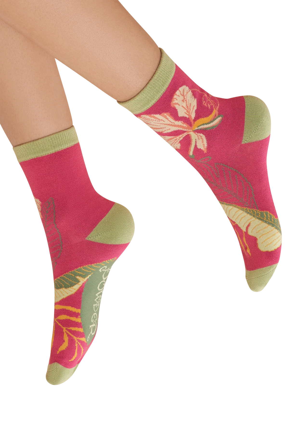 Powder Delicate Tropical Ankle Socks