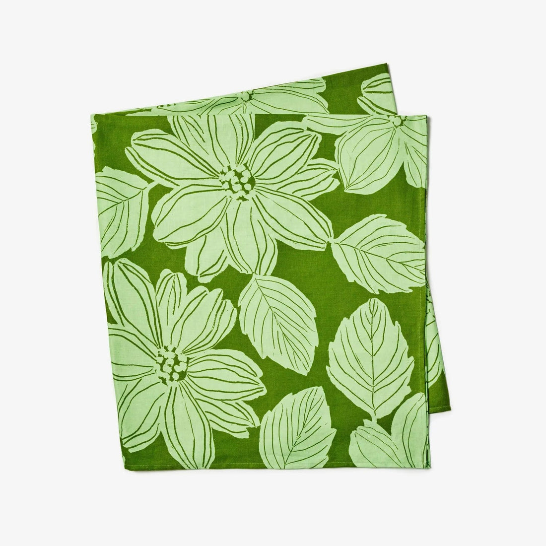 Margot Green Linen Tablecloth - Medium
