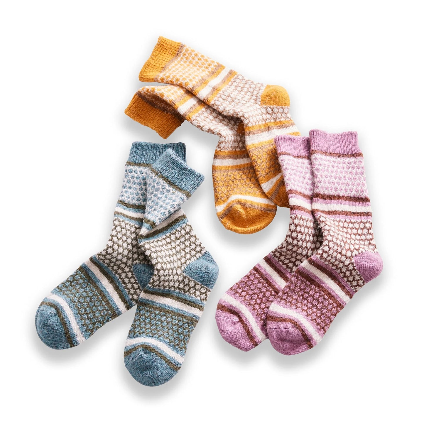 lisa b Women’s Merino Wool and Cashmere Socks - Honeycomb