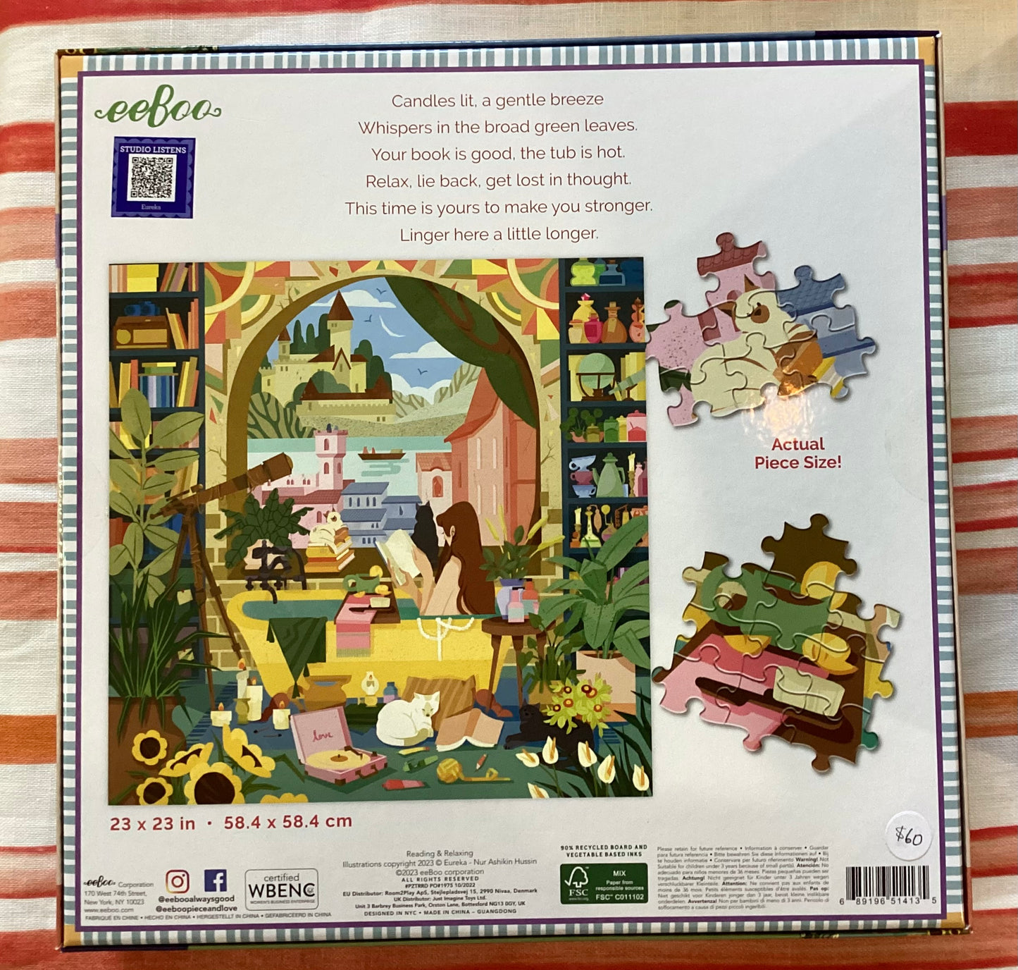 Eeboo 1000 piece puzzle - Reading and Relaxing