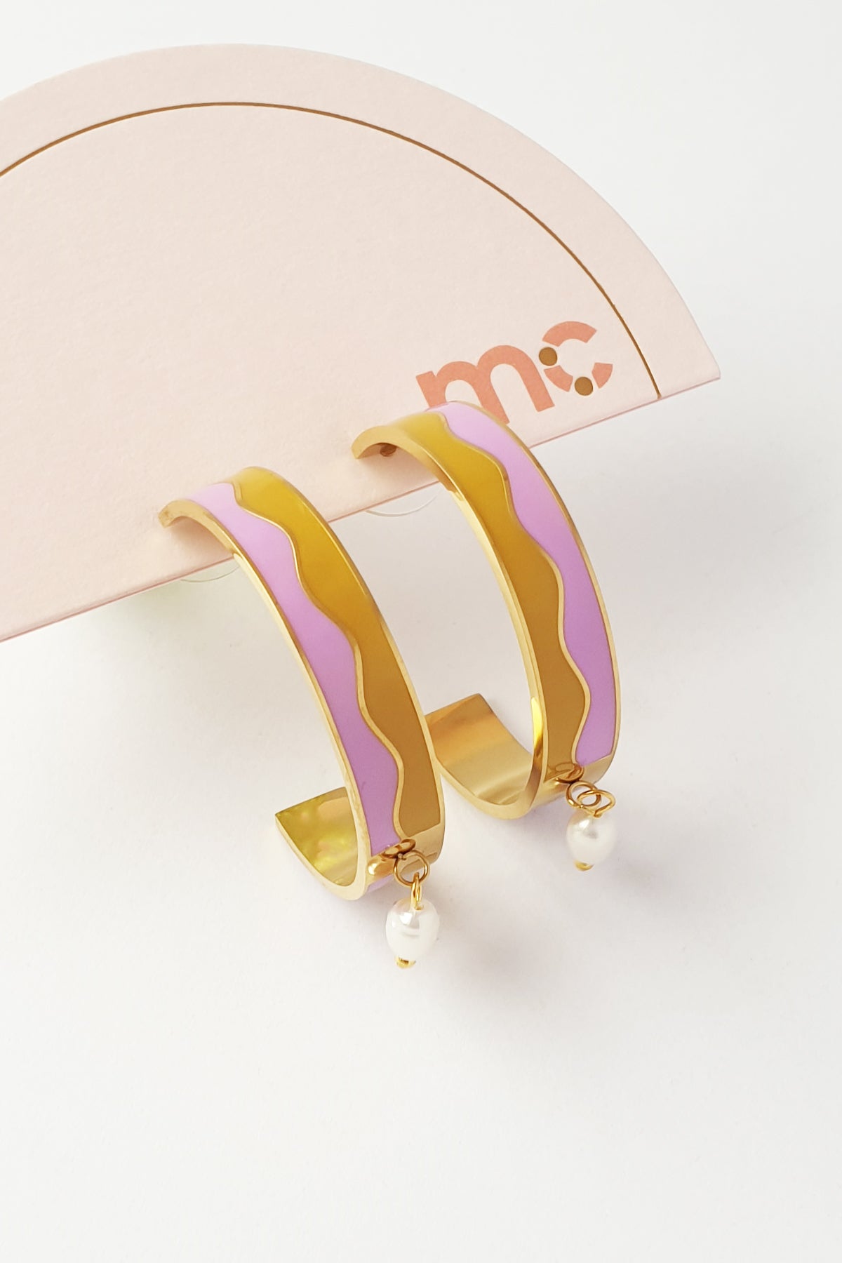 Middle Child Earrings - Meridian (lilac/chartreuse)