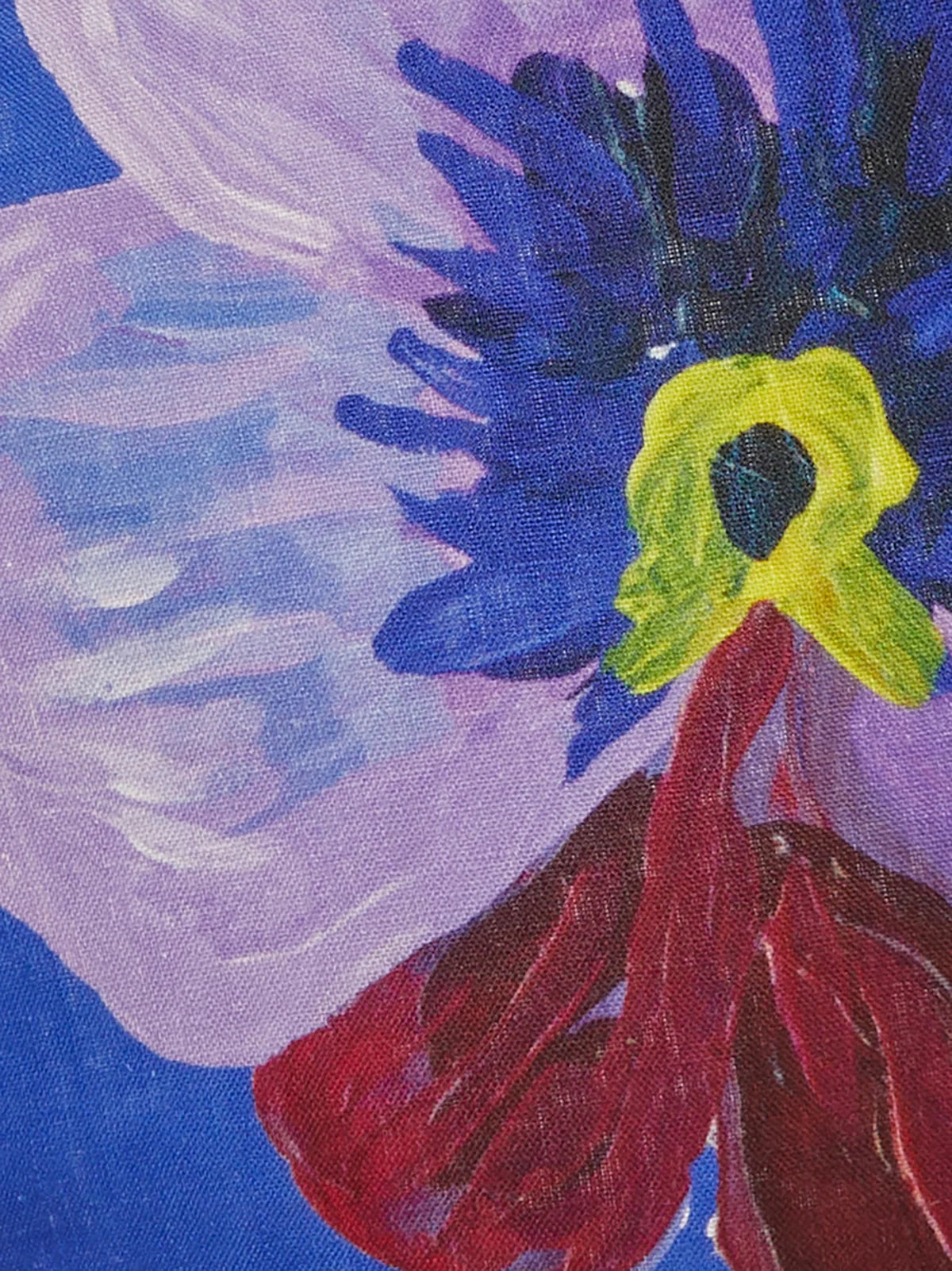Bonnie and Neil Cushion - Pansy Klein Blue