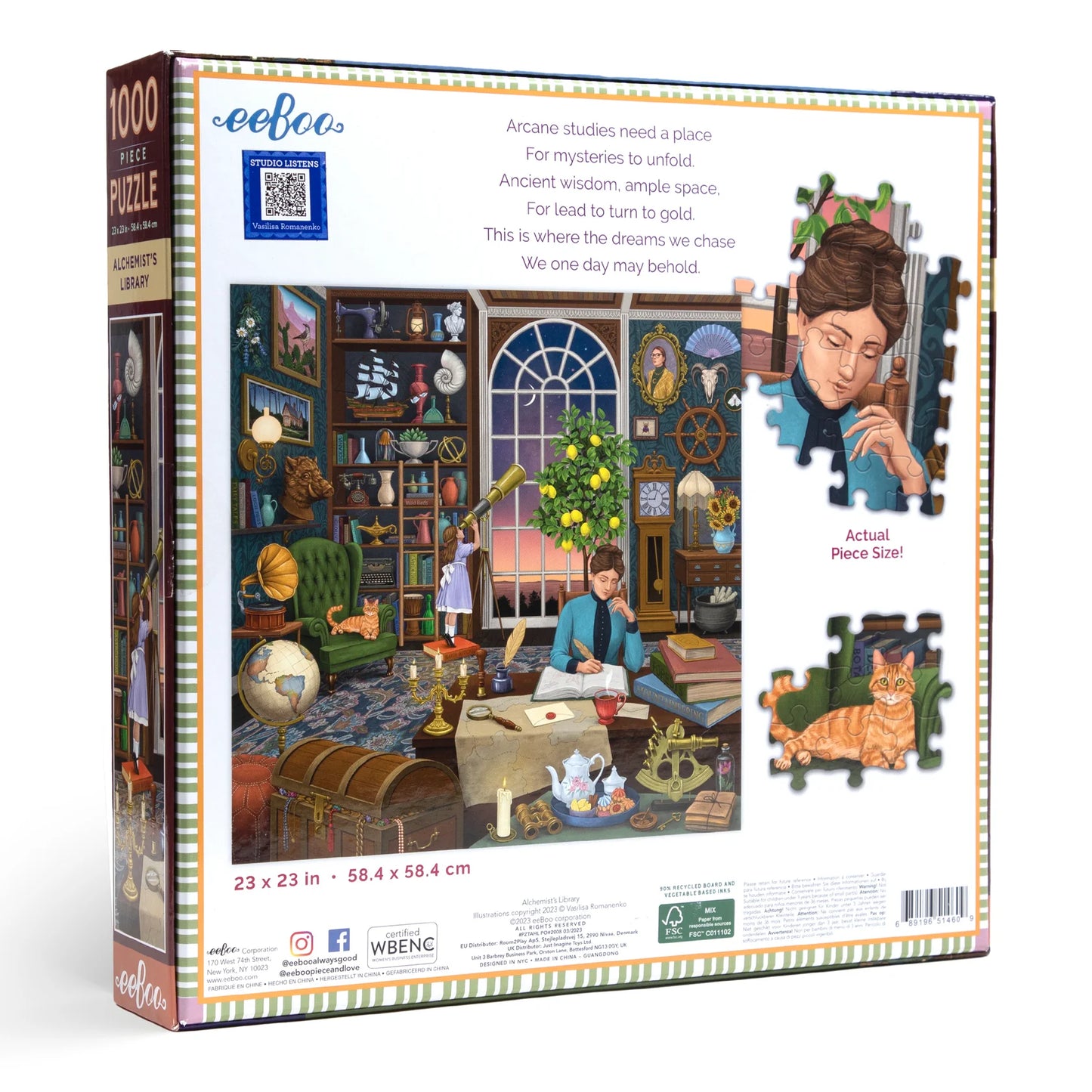 Eeboo 1000 piece puzzle - The Alchemist’s Library