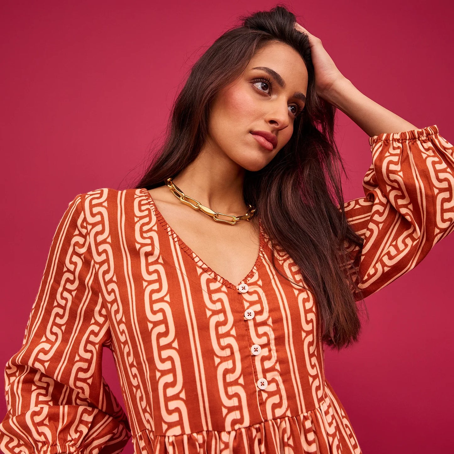 Sage and Clare Fidel 3/4 Sleeve Maxi Dress