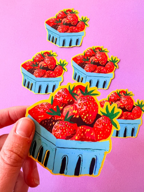 Katie Daisy ‘Strawberries’ Sticker