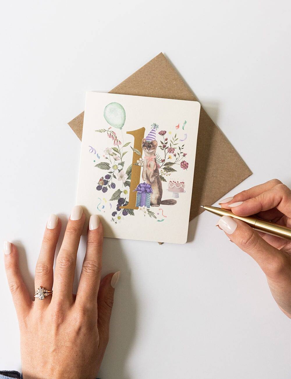 Bespoke Letterpress - 1st Birthday Card