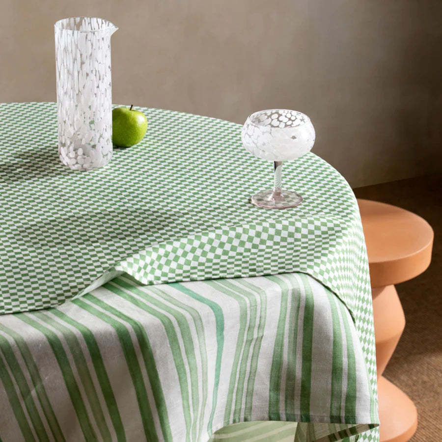 Bonnie and Neil Tiny Check Linen Tablecloth