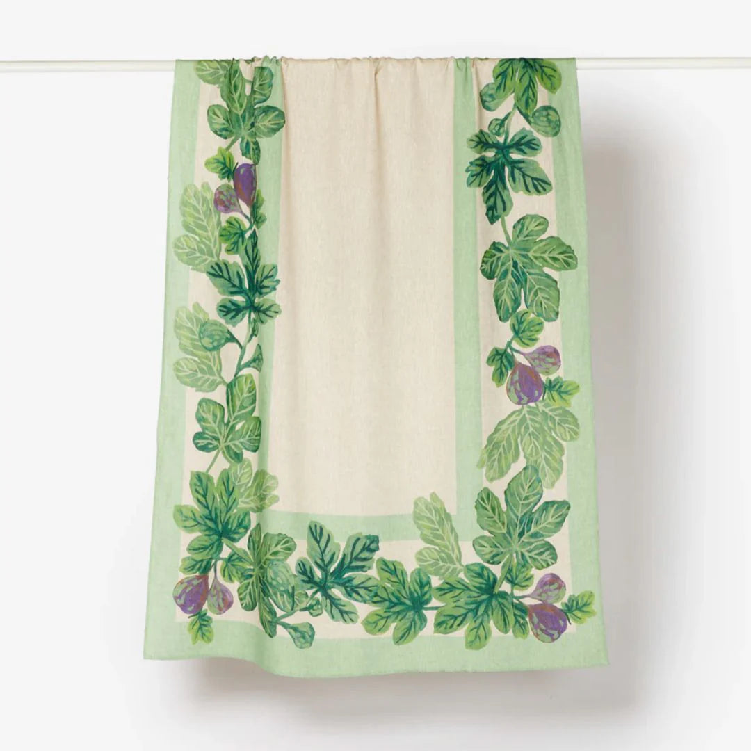 Fig Border Linen Tablecloth - Medium