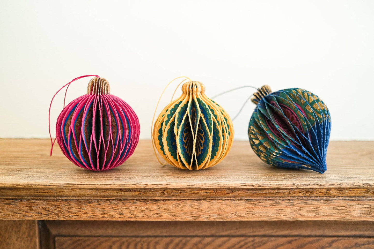 Blue Bauble Honeycomb Decoration