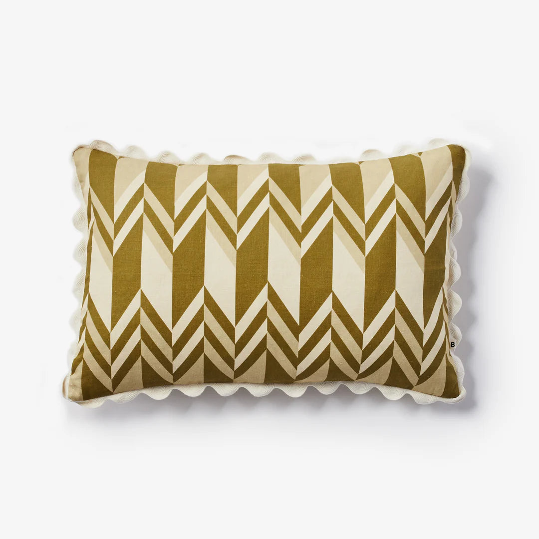 Bonnie and Neil Channel Citron Cushion - 60x40cm