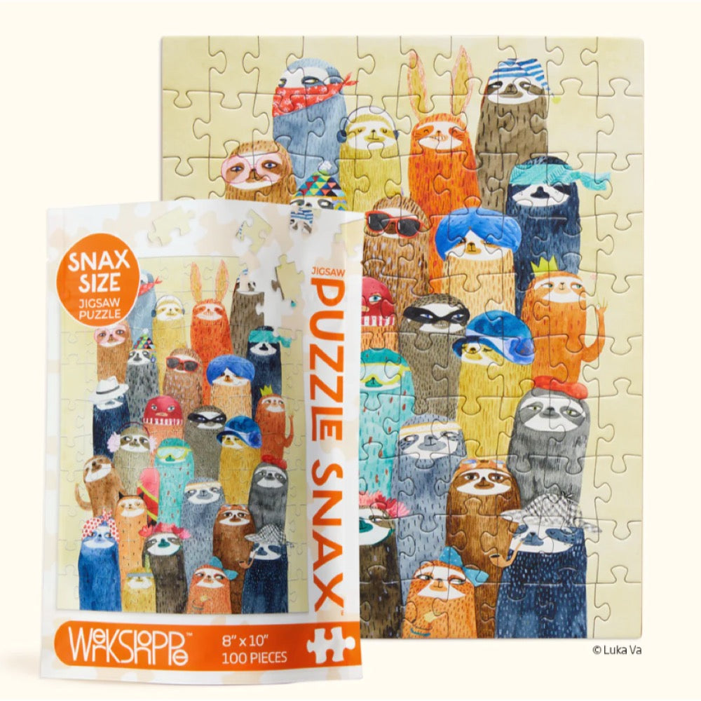 WerkShoppe Snax 100pc Puzzle - Sloth Party