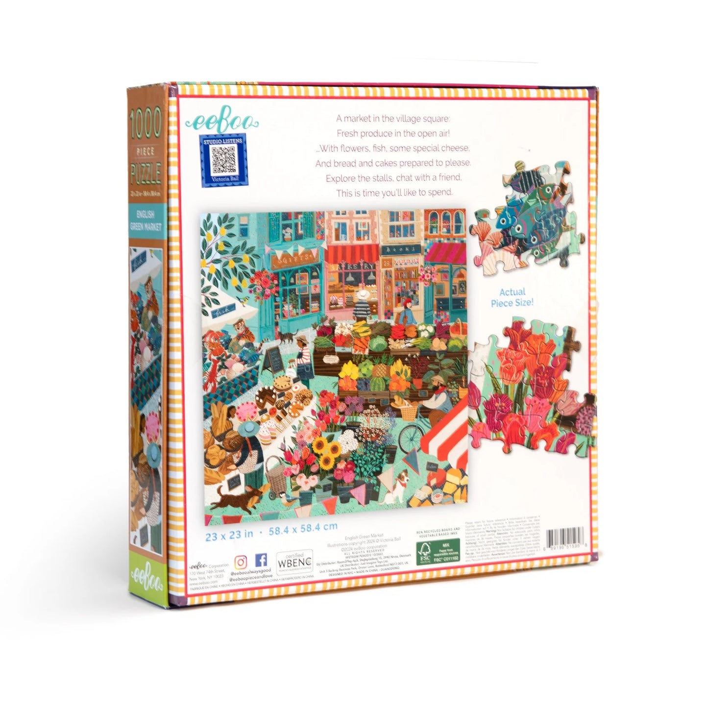 Eeboo 1000 piece puzzle - English Green Market