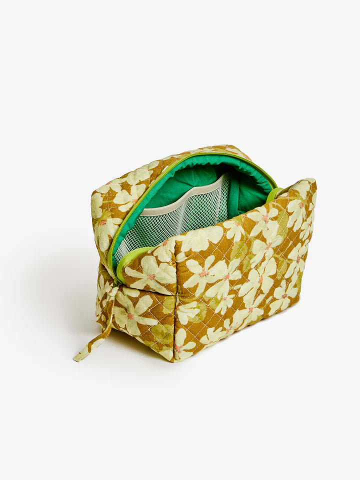 Bonnie and Neil Violet Mustard Medium Toiletry Bag