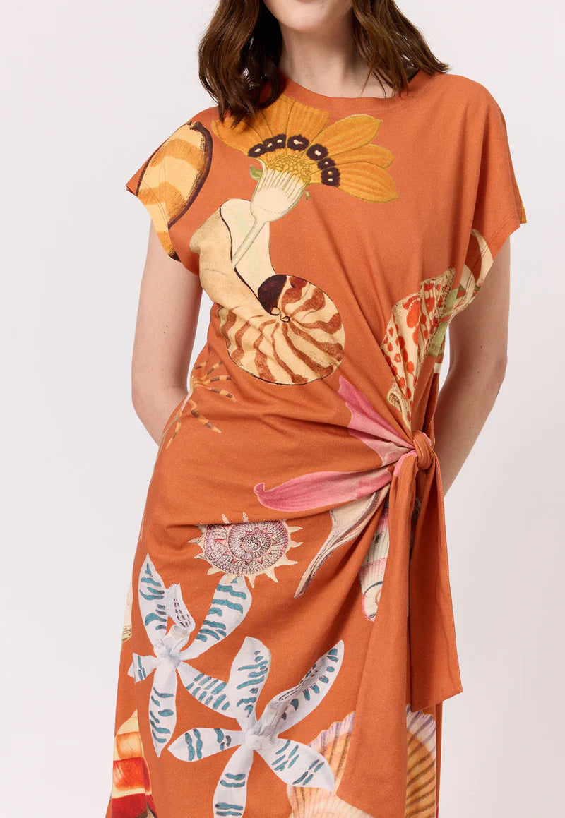 Nancybird Macey Dress - Rust Shell