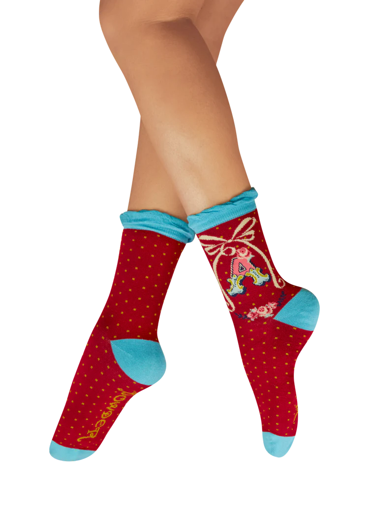 POWDER Letter Socks