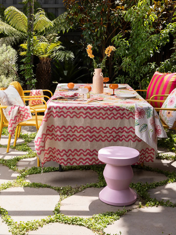 Bonnie and Neil Pedestal Side Table Lilac - In Store or Pick Up Only