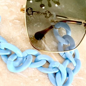 Salty Safari Sunglass Chain - Fruit Tingle Baby Blue