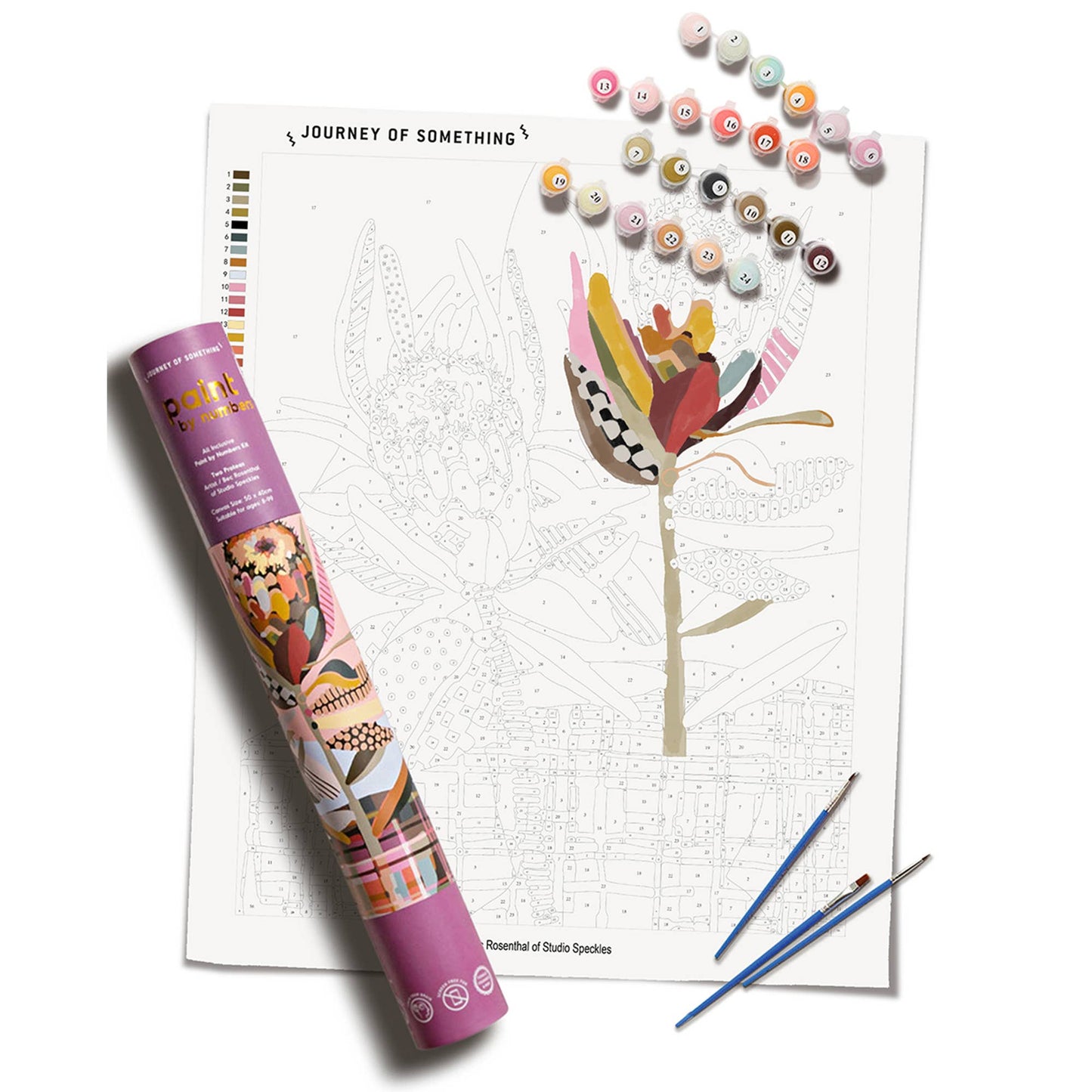 Paint by Numbers - Two Proteas