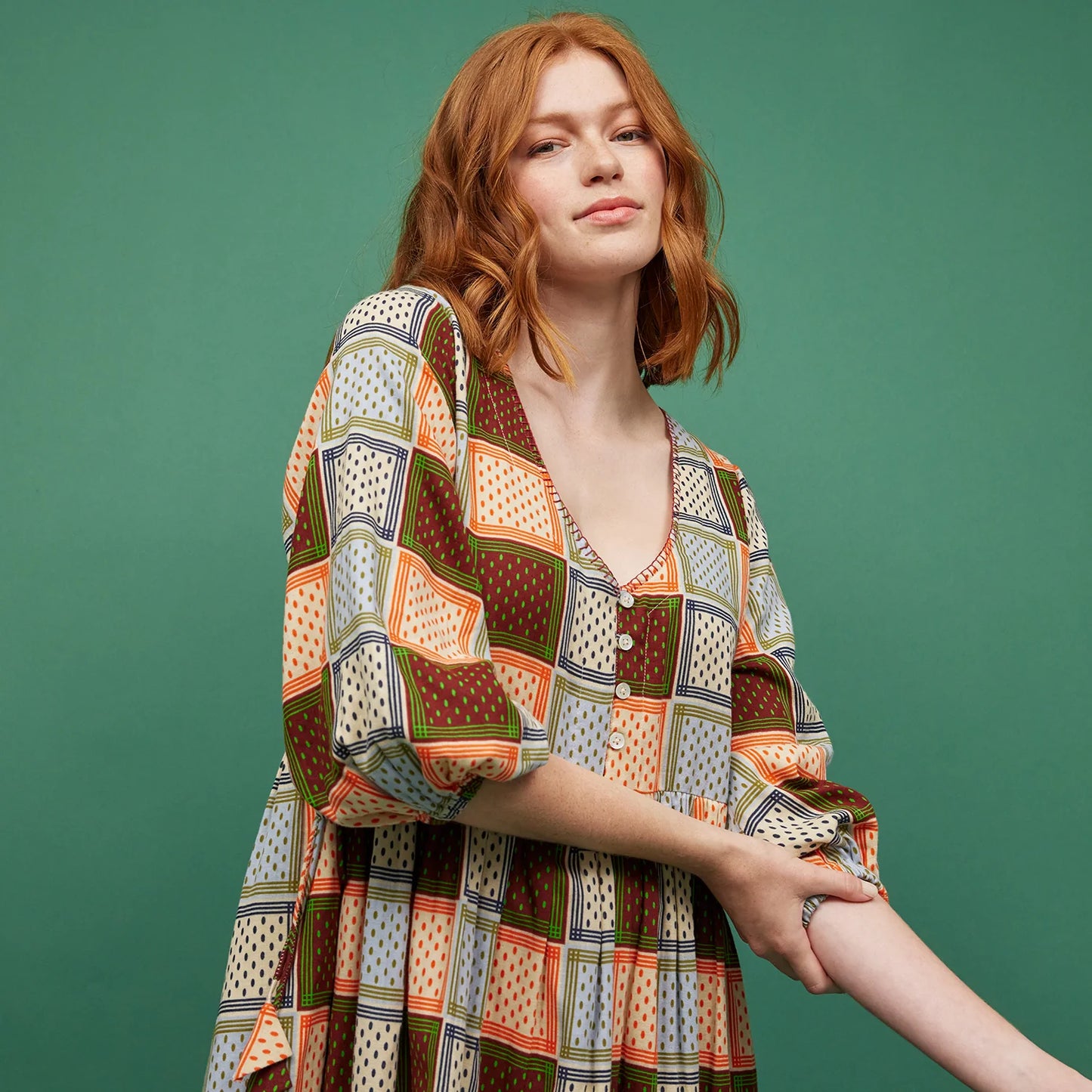 Sage and Clare Gia 3/4 Sleeve Maxi Dress