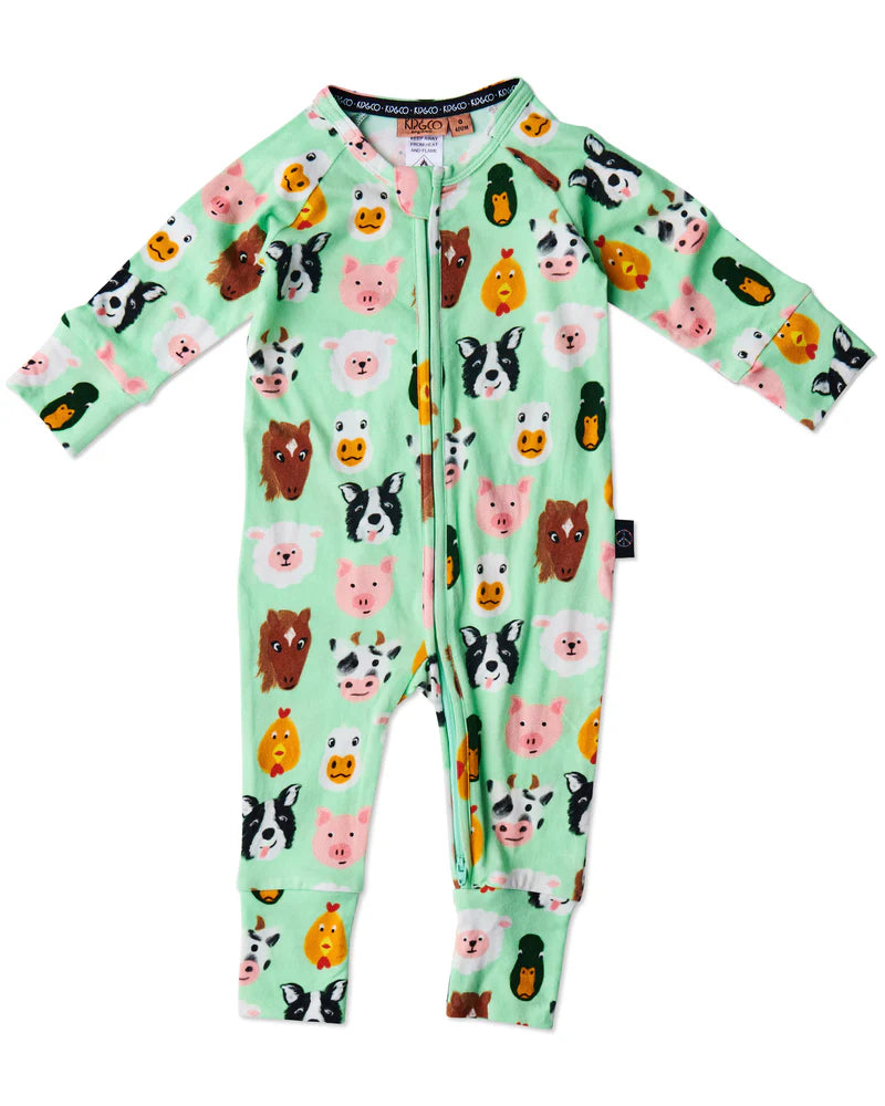 Kip and Co Organic Long Sleeve Zip Romper