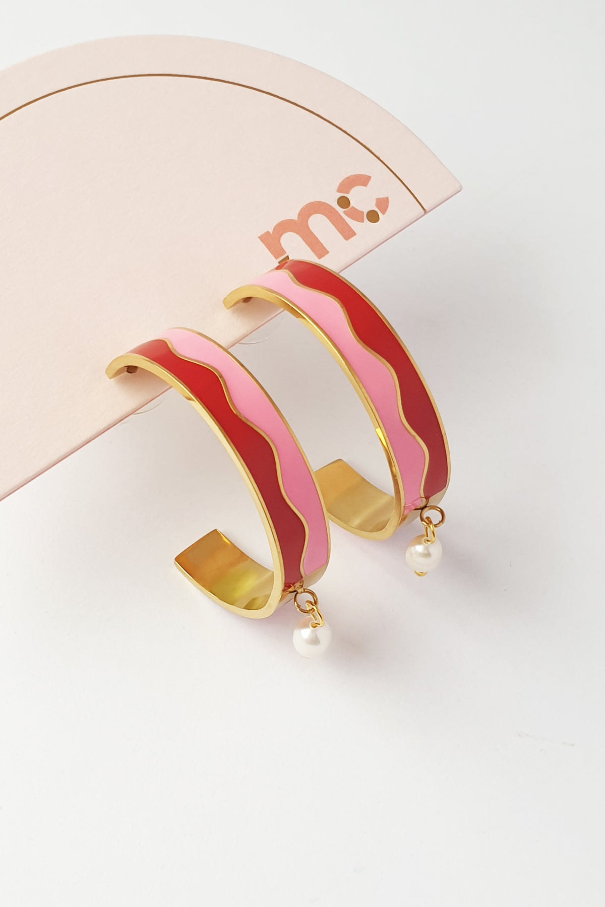 Middle Child Earrings - Meridian (red/pink)