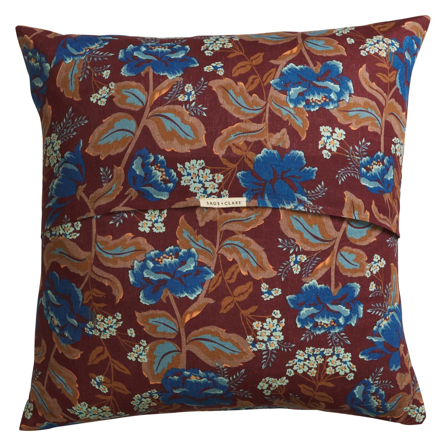 Sage and Clare Margot Euro Pillowcases - Mahogany