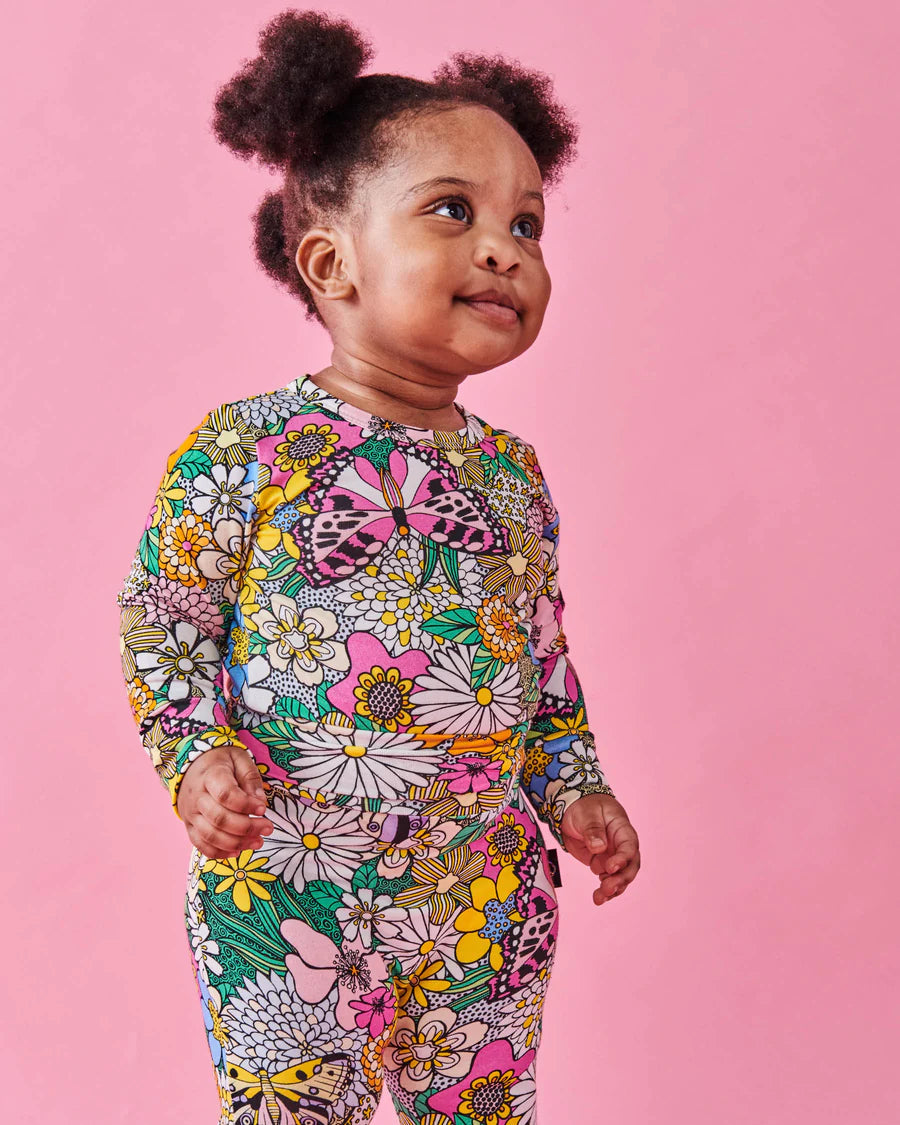 Kip and Co Drop Baby Crotch Pants - Bliss Floral
