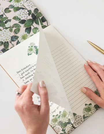 Bespoke Letterpress - Hydrangea A4 Writing Pad
